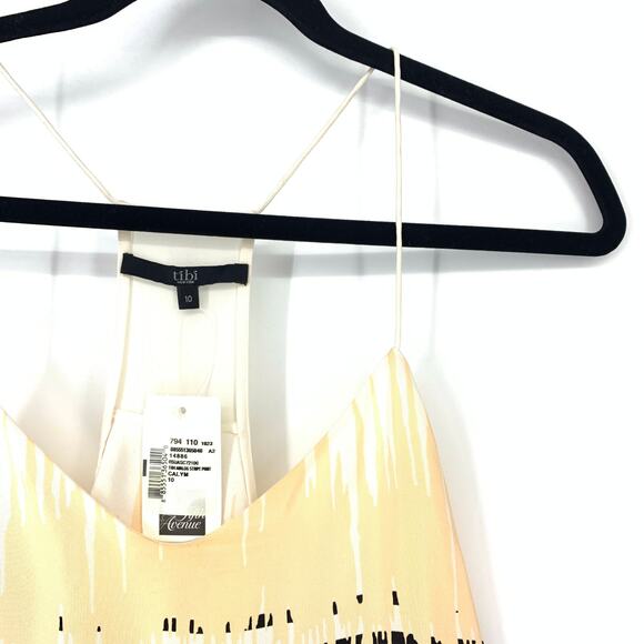Tibi Top Women's Sz 10 Racerback Silk Striped Pattern Sleeveless Multicolor NWT - Picture 5 of 9